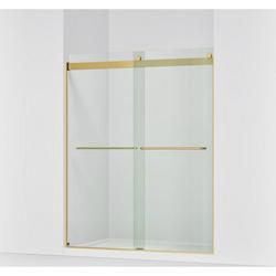 74 x 59-5/8 in. Frameless Bypass Shower Door in Vibrant Brushed Moderne Brass