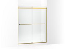 74 x 59-5/8 in. Frameless Bypass Shower Door in Vibrant Brushed Moderne Brass