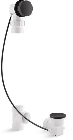 21 in. Plastic Cable Drain in Matte Black