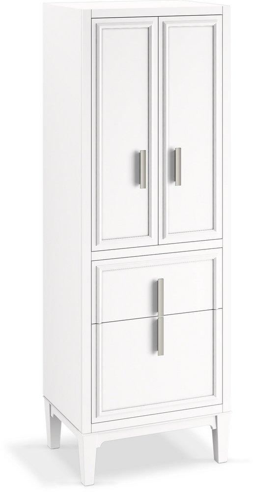 24 x 69-7/8 in. Linen Tower in White 