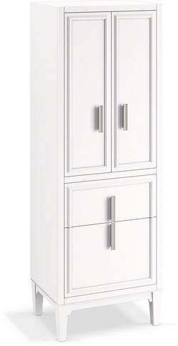 24 x 69-7/8 in. Linen Tower in White