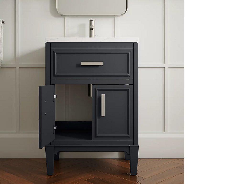 22-7/8 in. Floor Mount Vanity in Slate Grey 