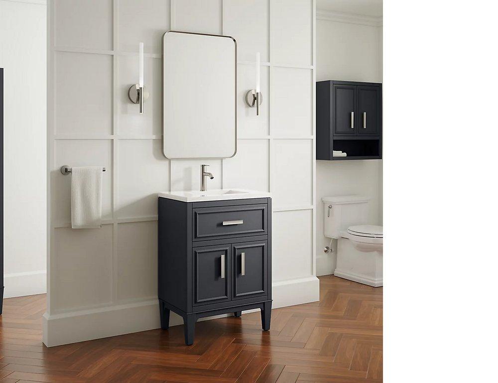 22-7/8 in. Floor Mount Vanity in Slate Grey 