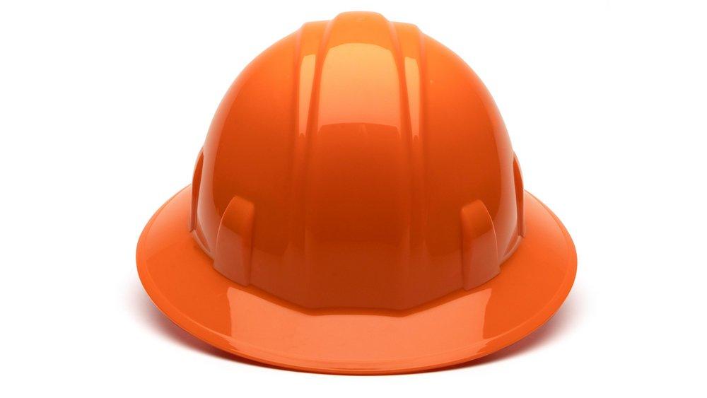 Full Brim Hard Hat in Orange 