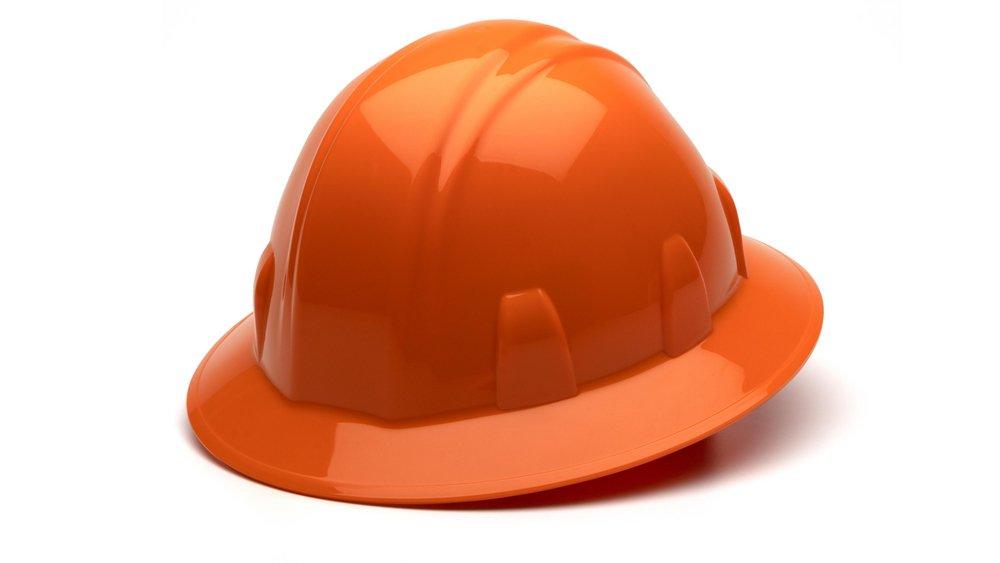 Full Brim Hard Hat in Orange 