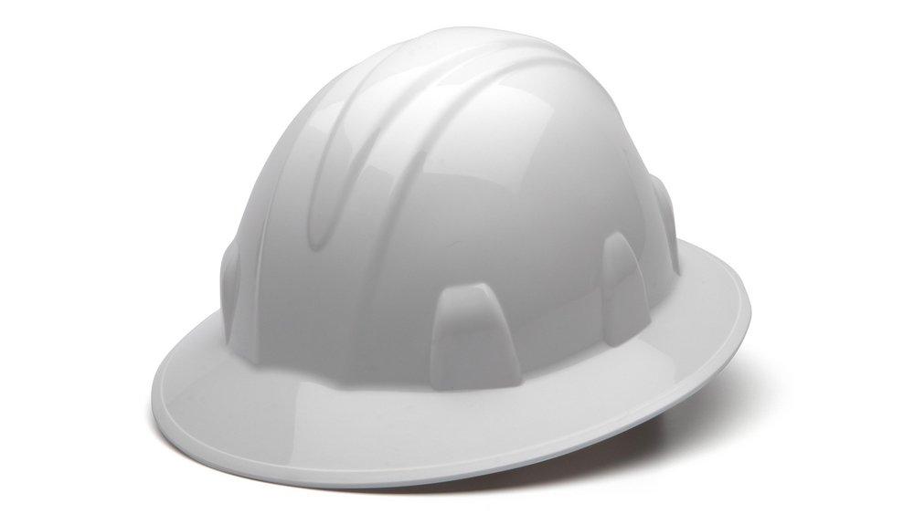 Full Brim Hard Hat in White 