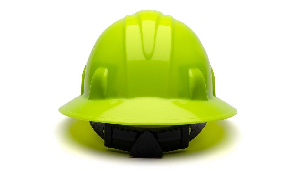 Full Brim Hard Hat in Hi-Vis Green 