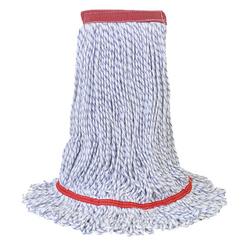 Fiber and Synthetic Fiber Mop in White and Blue