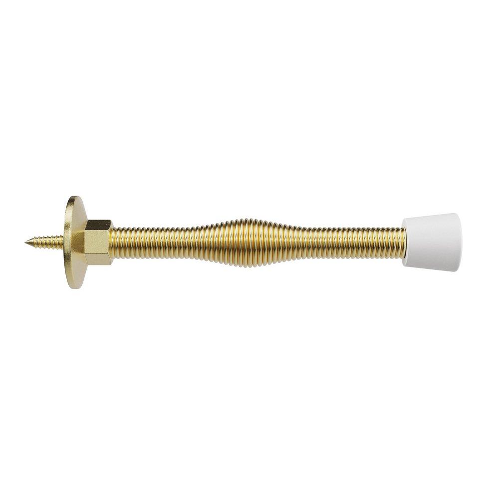 Spring Doorstop 3 in. Thin Profile in Polished Brass (Pack of 10) 