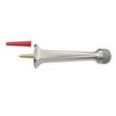 Solid Brass Rigid Doorstop 3 in. Round Profile  in Satin Nickel 