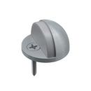 Solid Brass Doorstop Floor Mounted in Satin Chrome 