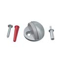 Solid Brass Doorstop Floor Mounted in Satin Chrome 