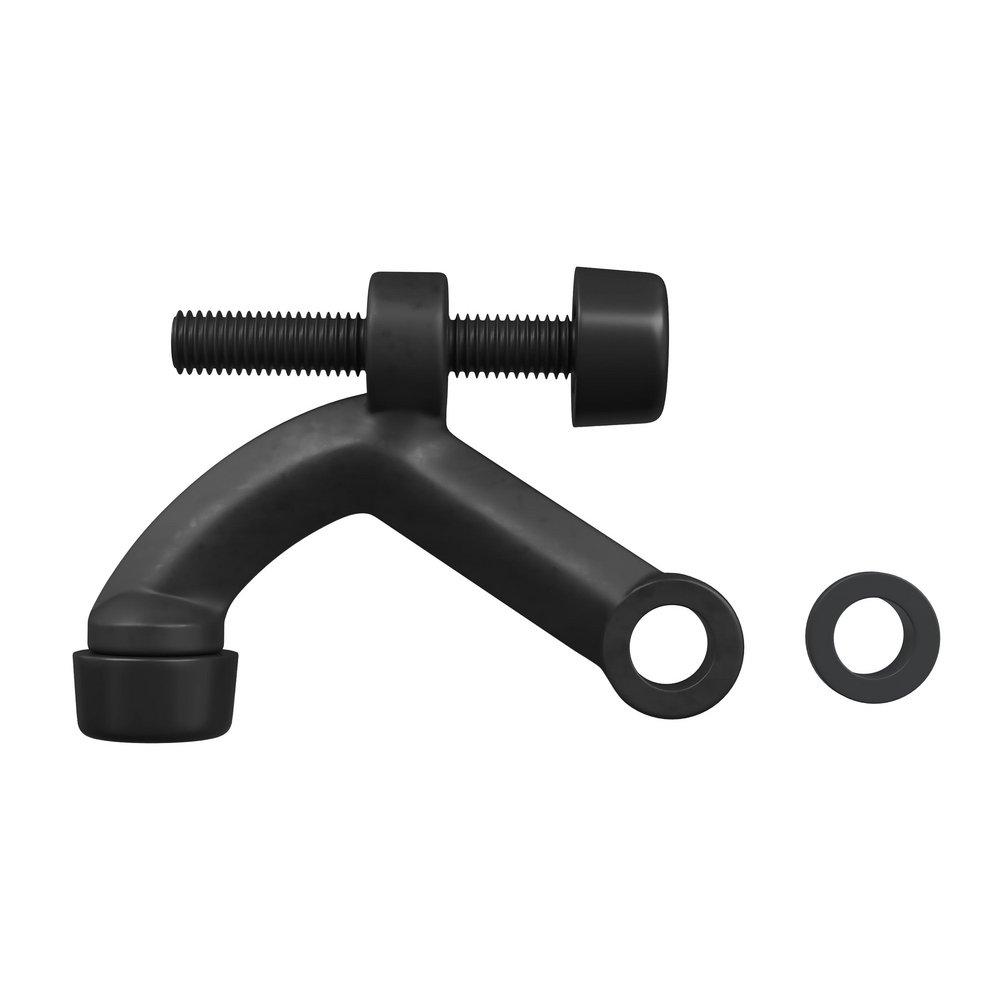 Solid Brass Hinge Pin Doorstop  in Matte Black 