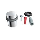 Solid Brass Doorstop Floor Mounted 1.5 in. tall in Polished Chrome 