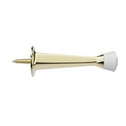 Rigid Doorstop 3 in. Tapered Profile in Polished Brass (Pack of 5)