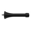 Westcraft Matte Black Spring Doorstop 4 in. Tapered Profile 