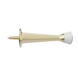 Rigid Doorstop 3 in. Tapered Profile in Champagne Brass