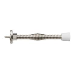 Spring Doorstop 3 in. Thin Profile in Satin Nickel (Pack of 10)
