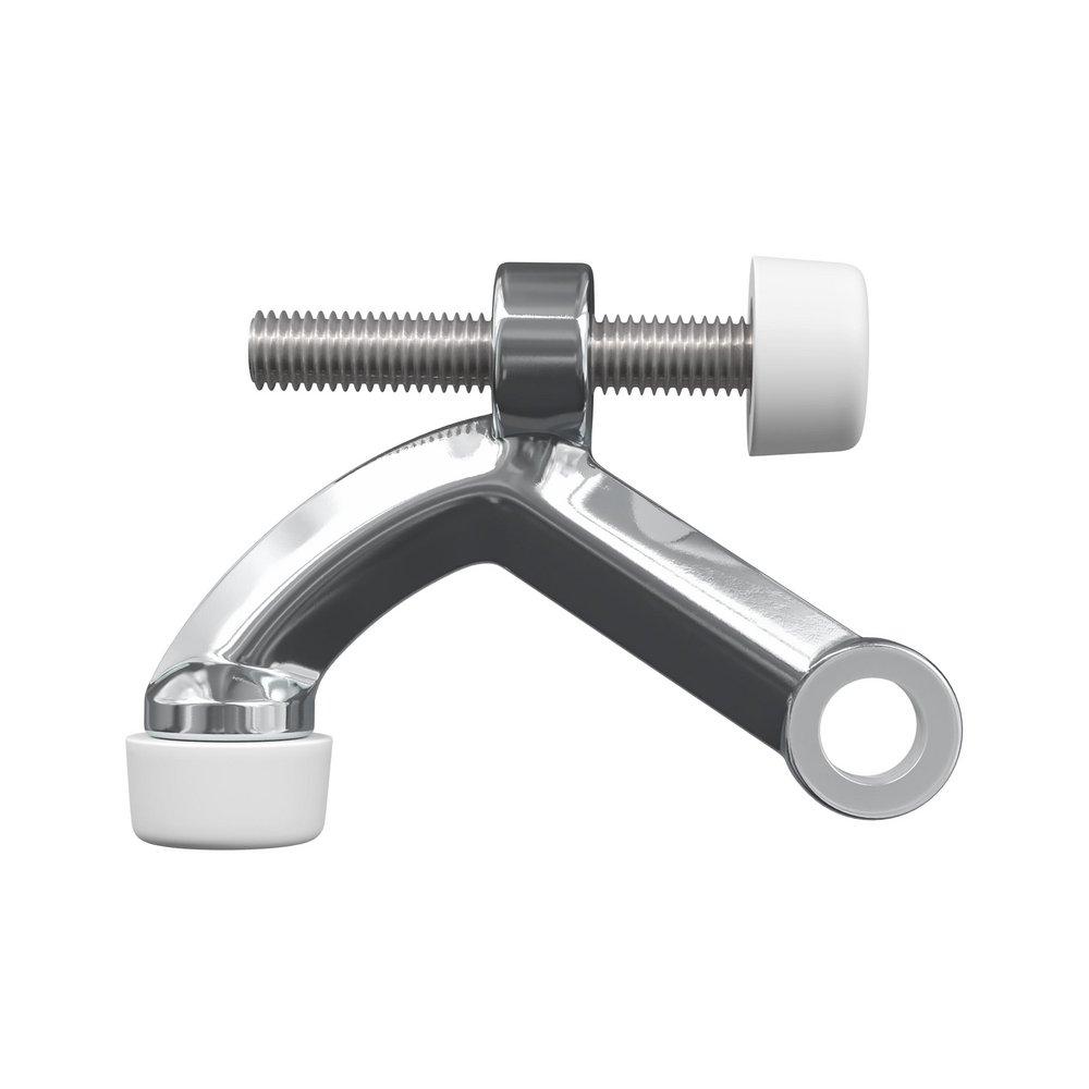 Solid Brass Hinge Pin Doorstop  in Polished Chrome 