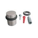 Solid Brass Doorstop Floor Mounted 1.5 in. tall in Satin Nickel 