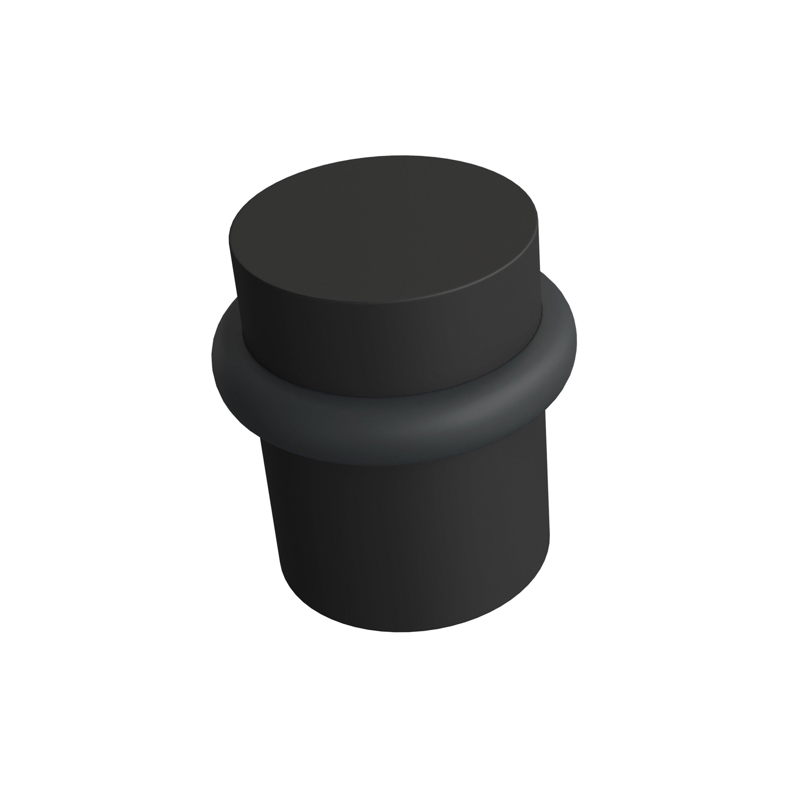Westcraft Matte Black Solid Brass Floor Mounted Doorstop 