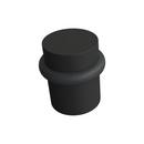 Solid Brass Doorstop Floor Mounted 1.5 in. tall in Matte Black 