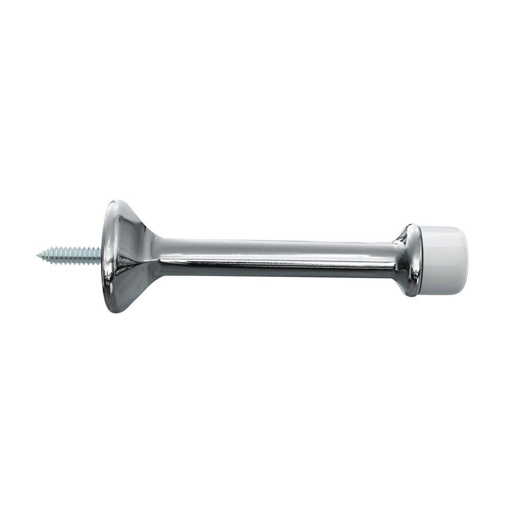 Westcraft Polished Chrome Rigid Doorstop 3 in. Thin Profile 