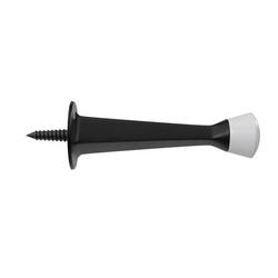 Rigid Doorstop 3 in. Tapered Profile in Matte Black