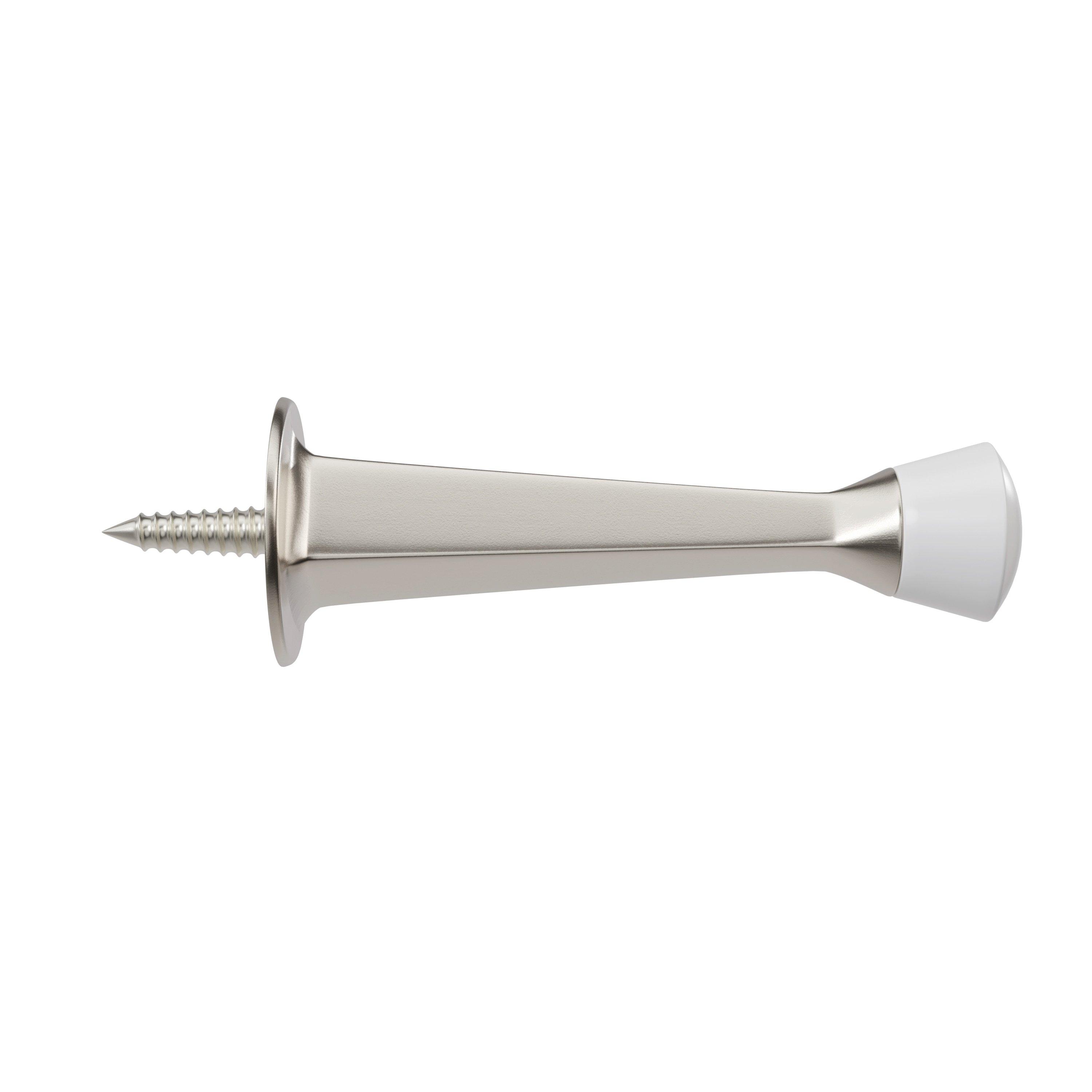 Westcraft Satin Nickel Rigid Doorstop 3 in. Tapered Profile 