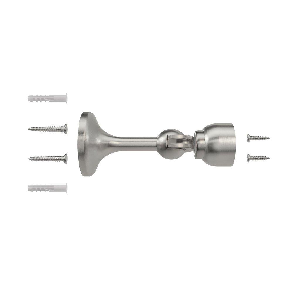 Magnetic Hold Open Doorstop in Satin Nickel 