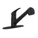 Single Handle Pull Out Kitchen Faucet in Matte Black 