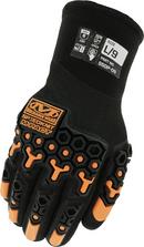Mechanix Wear Black Acrylic and Rubber Lining Reusable Impact Resistant Gloves in Black 