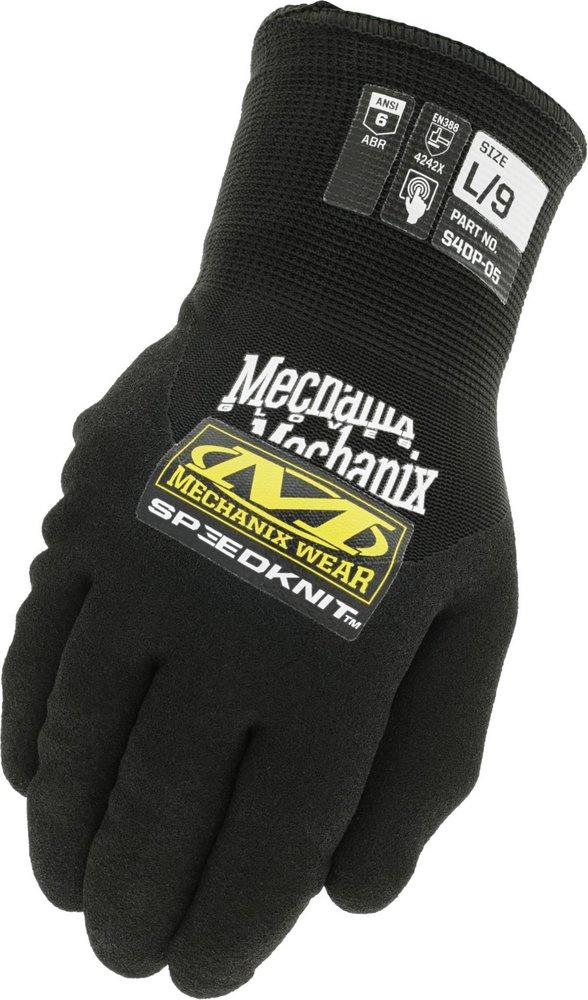 Mechanix Wear Black Acrylic, Plastic and Rubber Lining Reusable Thermal Knit Gloves in Black 