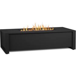 Keenan 52" Rectangle Propane Fire Table in Black by Real Flame