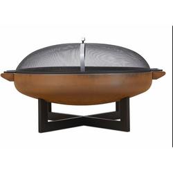 La Porte 37 Inch Wide Free Standing Wood Burning Round Fire Pit