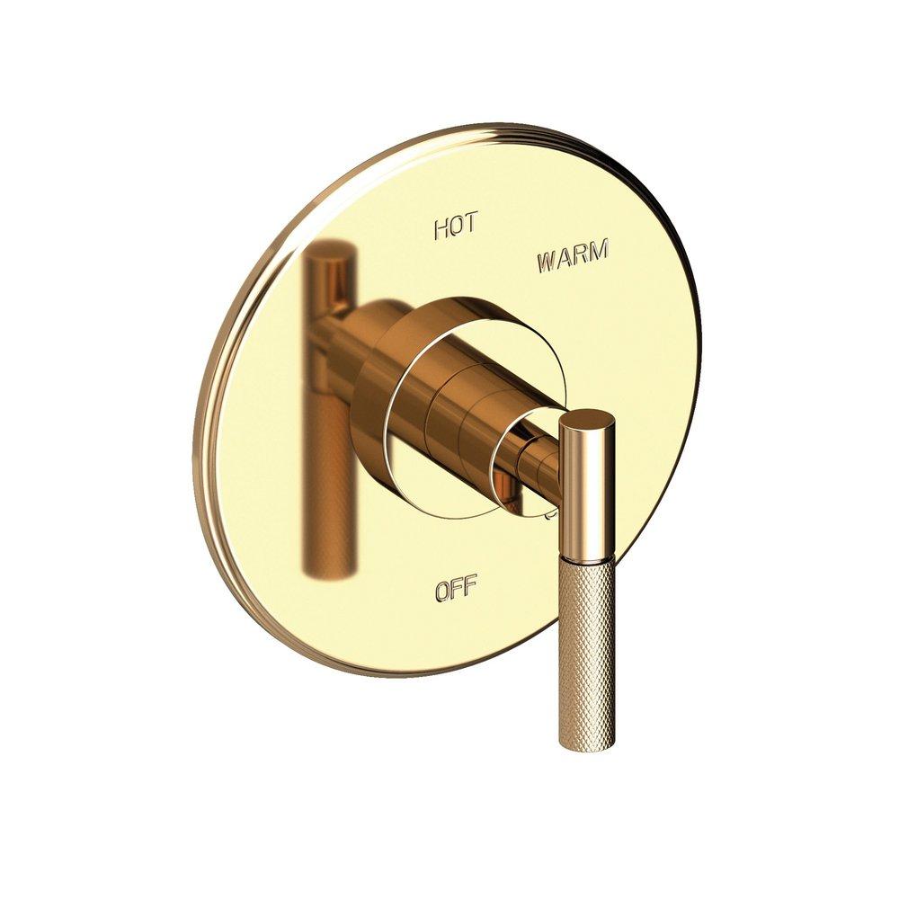 BALANCED PRESSURE SHOWER TRIM PLATE WITH HANDLE LESS SHOWERHEAD & ARM AND FLANGE FRENCH GOLD PVD MUNCY PFRG 