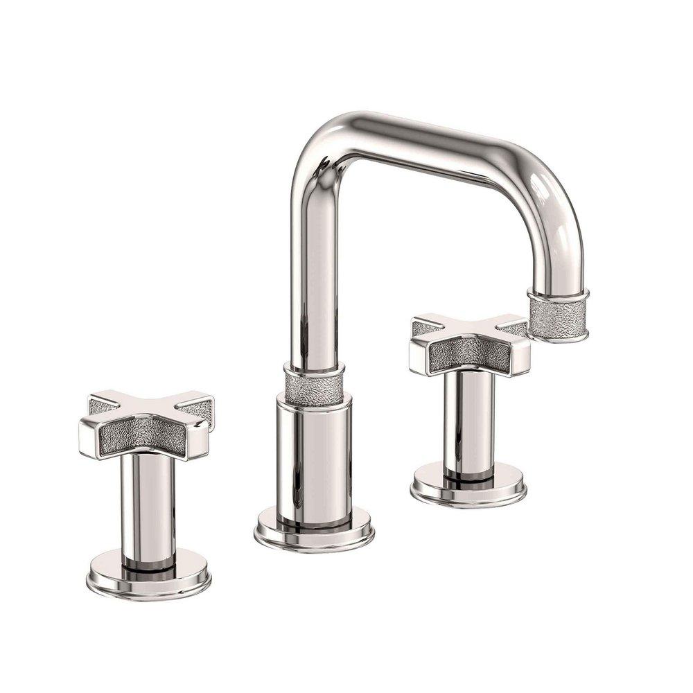 Newport Brass Polished Nickel - Natural Two Handle Widespread Bathroom Sink Faucet 