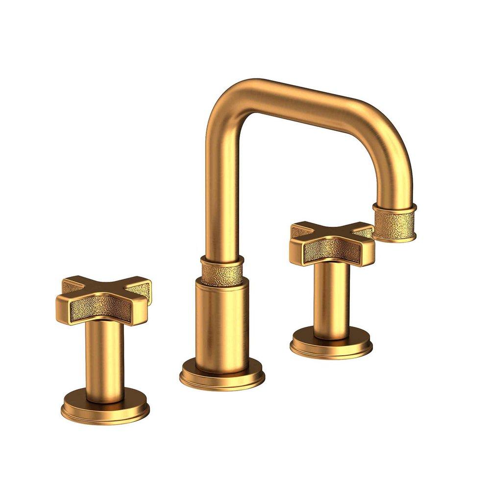 Widespread Bathroom Sink Faucet in Satin Gold - PVD 