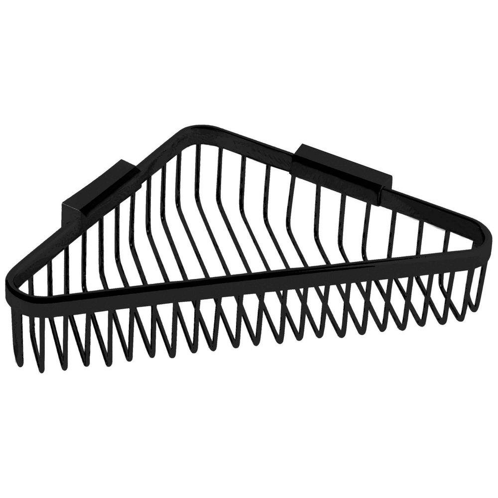 Ginger Matte Black 6-33/50 in. Corner Shower Basket 