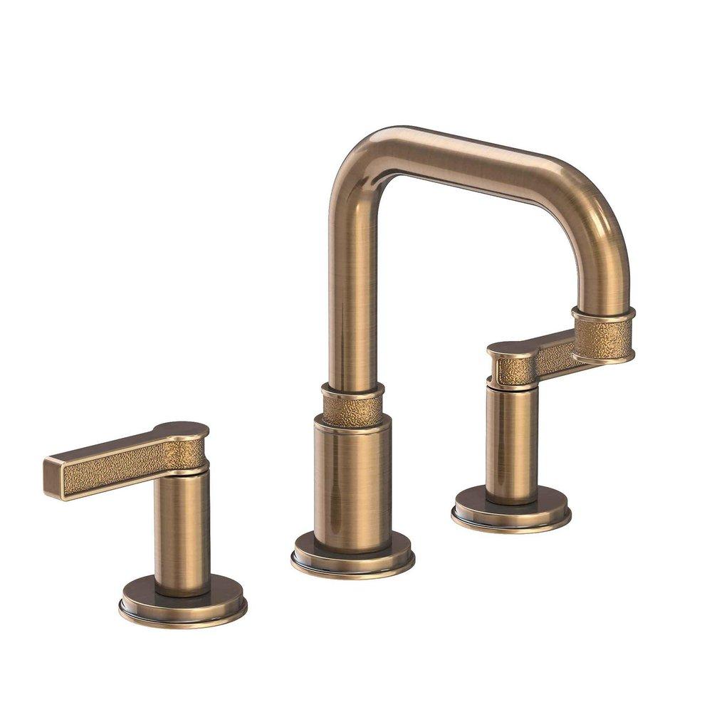 Widespread Bathroom Sink Faucet in Antique Brass 