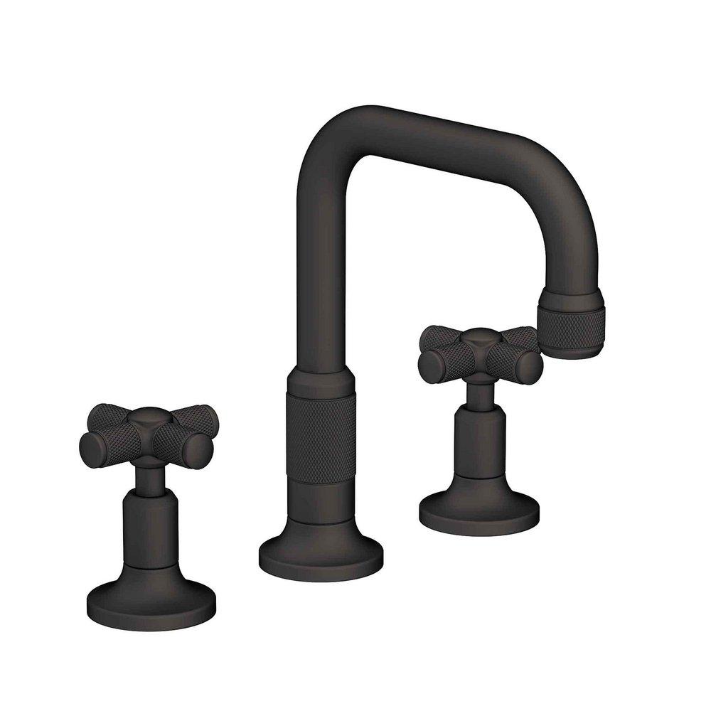 Newport Brass Flat Black Two Handle Widespread Bathroom Sink Faucet 
