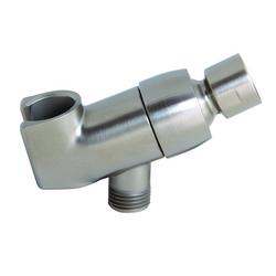 Metal Shower Bracket Assembly in Brushed Nickel