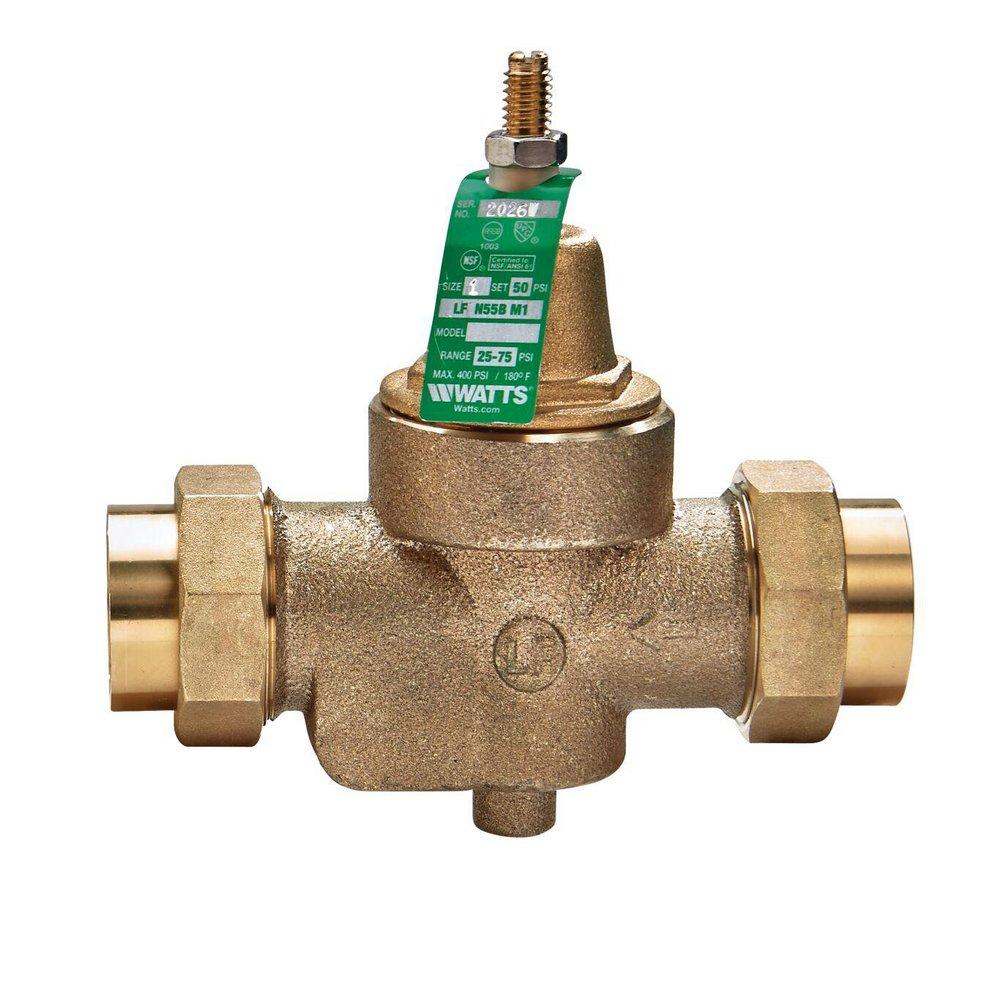 Watts Brass Union Solder Pressure Reducing Valve 