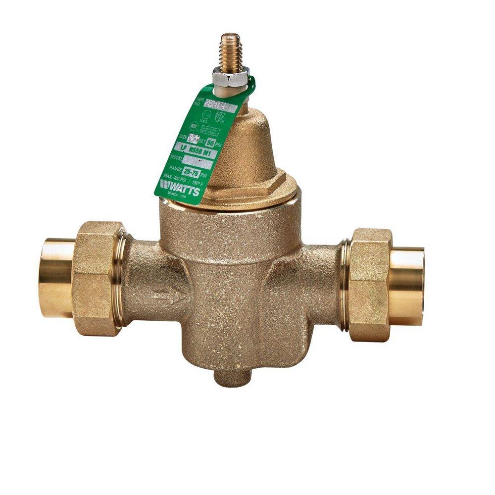 Watts Brass Union Solder Pressure Reducing Valve 