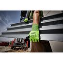Milwaukee&reg; Fluorescent Yellow Plastic Dipped Gloves 