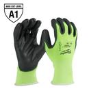 Milwaukee&reg; Hi-Viz Yellow Plastic Dipped, High Dexterity Applications and Light Material Handling Gloves 