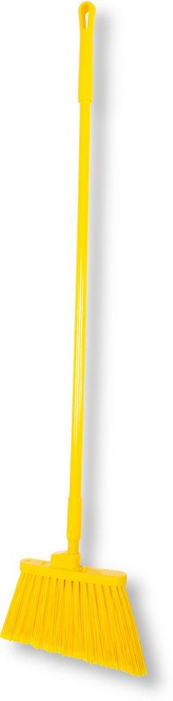 Carlisle Yellow 12 x 2 in. Plastic Duo-Sweep Angled Broom with Flagged Bristle and Handle in Yellow 