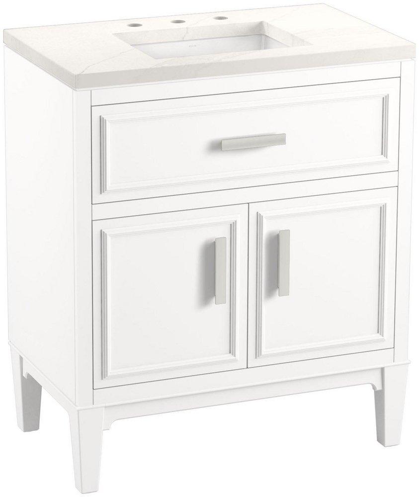 30-7/16 in. Floor Mount Vanity in White 