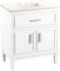 30-7/16 in. Floor Mount Vanity in White