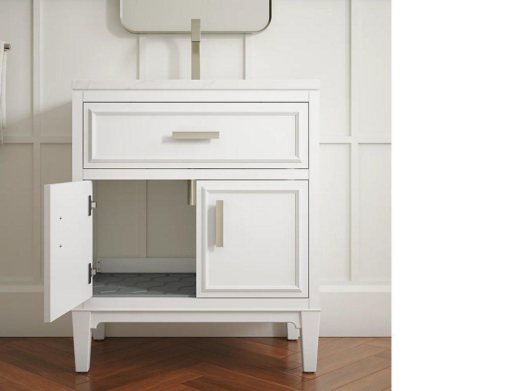 30-7/16 in. Floor Mount Vanity in White 